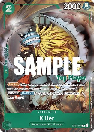 Killer (CS 2023 Top Players Pack) (OP01-039) - One Piece Promotion Cards Foil [Uncommon]