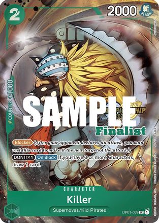 Killer (CS 2023 Top Players Pack) [Finalist] (OP01-039) - One Piece Promotion Cards  [Uncommon]