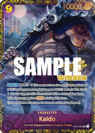 Kaido (CS 2023 Trophy Card) [Winner] (ST04-003) - One Piece Promotion Cards  [Super Rare]