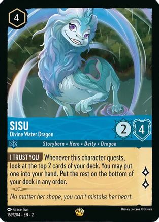 Sisu - Divine Water Dragon (159/204) - Rise of the Floodborn Cold Foil [Legendary]