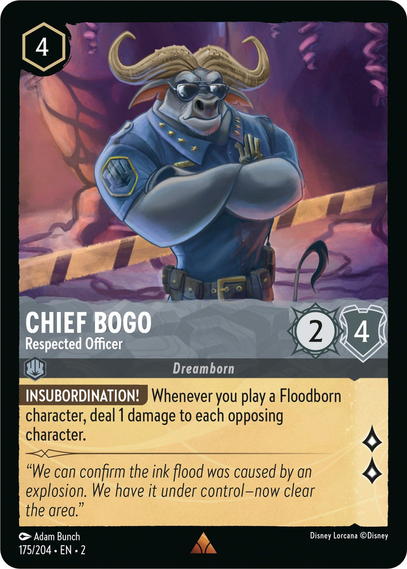 Chief Bogo - Respected Officer (175/204) - Rise of the Floodborn  [Rare]