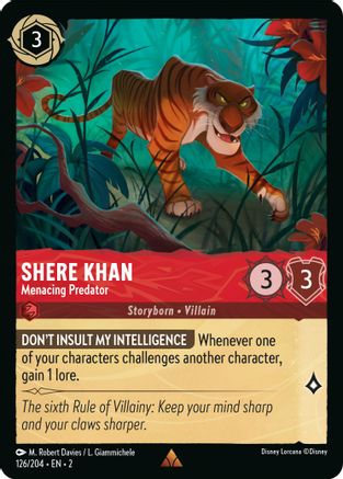 Shere Khan - Menacing Predator (126/204) - Rise of the Floodborn Cold Foil [Rare]