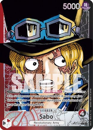 Sabo (001) (Alternate Art) (OP05-001) - Awakening of the New Era Foil [Leader]
