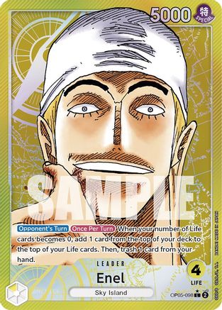 Enel (098) (Alternate Art) (OP05-098) - Awakening of the New Era Foil [Leader]