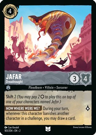 Jafar - Dreadnought (183/204) - Rise of the Floodborn Cold Foil [Uncommon]