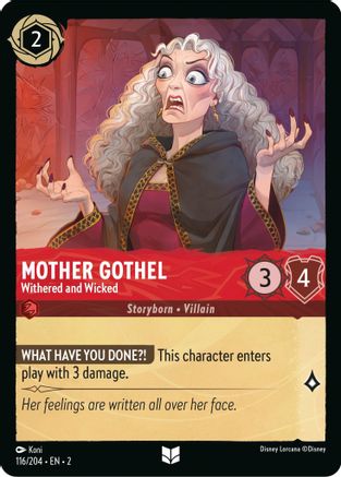 Mother Gothel - Withered and Wicked (116/204) - Rise of the Floodborn Cold Foil [Uncommon]