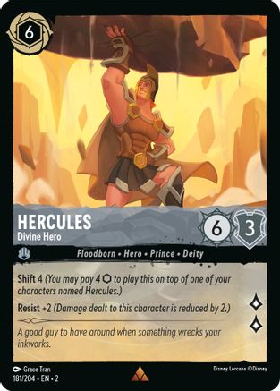 Hercules - Divine Hero (181/204) - Rise of the Floodborn Cold Foil [Rare]