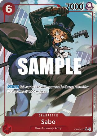 Sabo (007) (Alternate Art) (OP05-007) - Awakening of the New Era Foil [Super Rare]