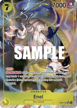 Enel (100) (Alternate Art) (OP05-100) - Awakening of the New Era Foil [Super Rare]