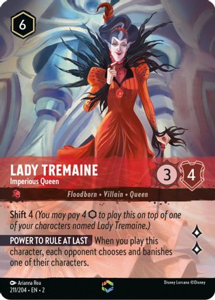 Lady Tremaine - Imperious Queen (Enchanted) (211/204) - Rise of the Floodborn Holofoil [Enchanted]