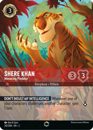Shere Khan - Menacing Predator (Enchanted) (212/204) - Rise of the Floodborn Holofoil [Enchanted]