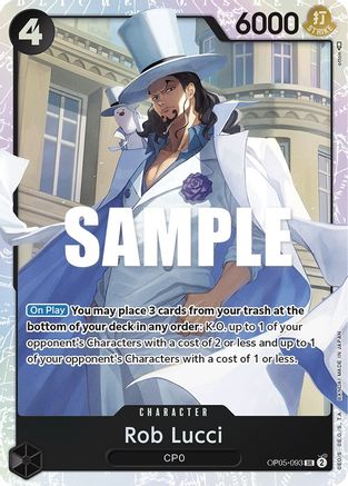 Rob Lucci (093) (OP05-093) - Awakening of the New Era Foil [Super Rare]