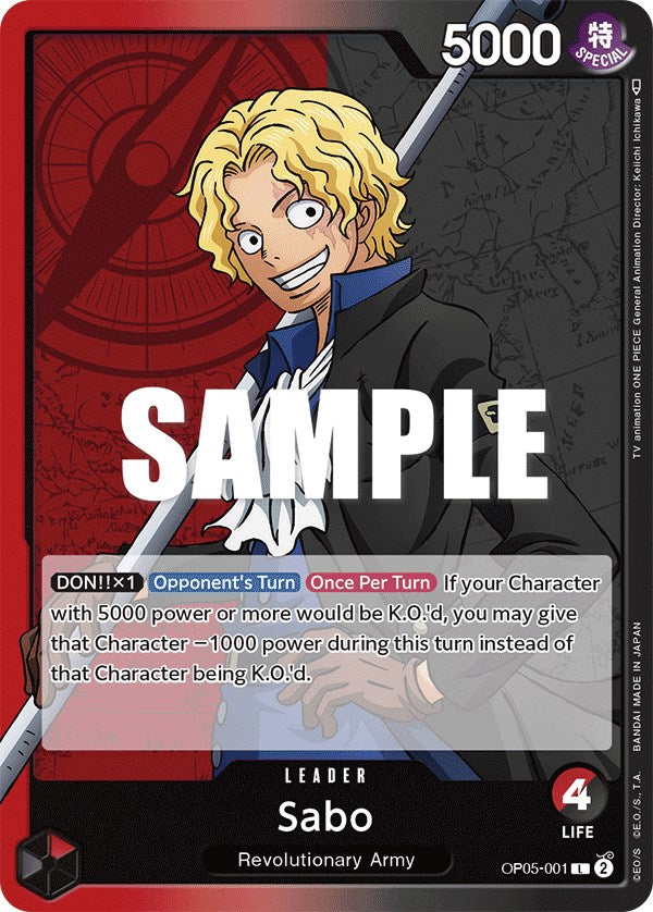 Sabo (001) (OP05-001) - Awakening of the New Era  [Leader]