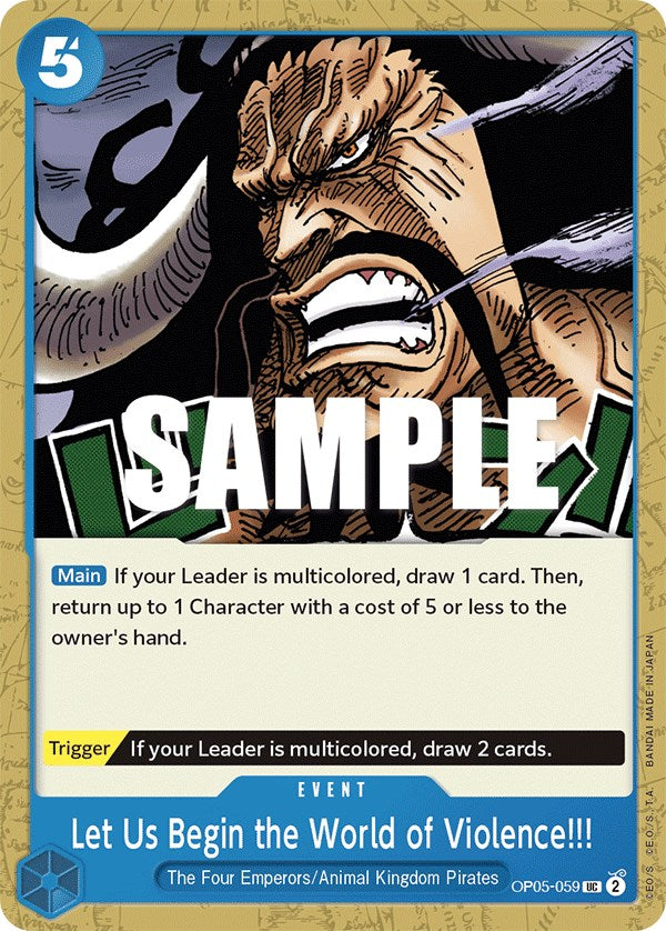 Let Us Begin the World of Violence!! (OP05-059) - Awakening of the New Era  [Uncommon]