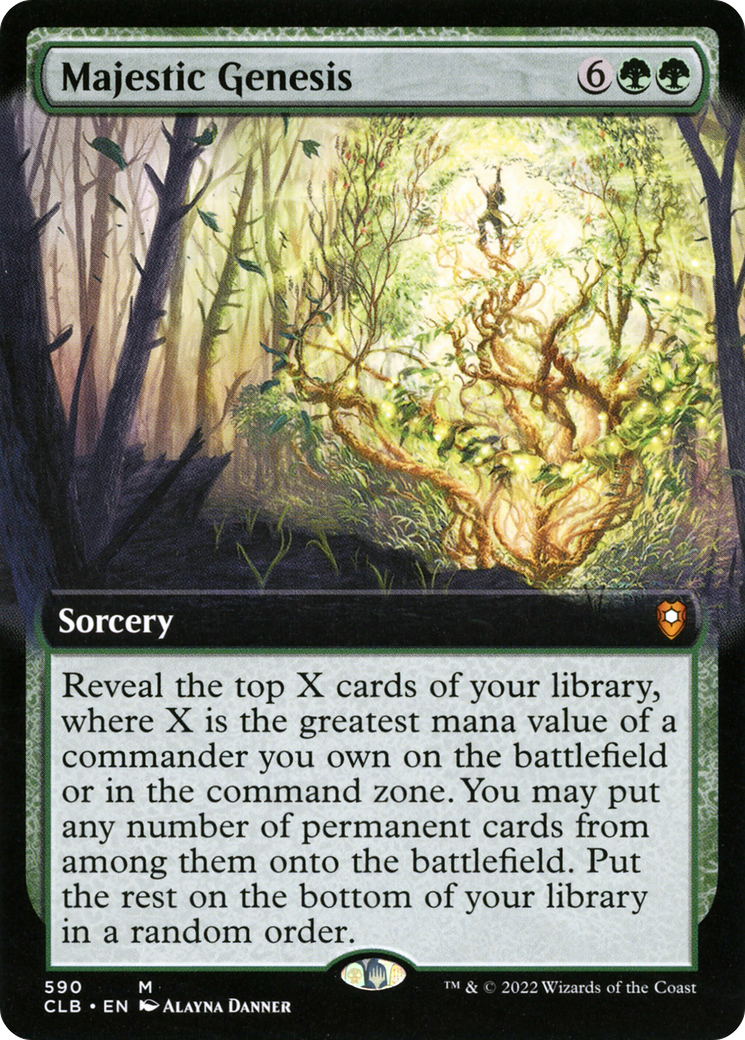 Majestic Genesis (Extended Art) (CLB-590) - Commander Legends: Battle for Baldur's Gate: (Extended Art) [Mythic]