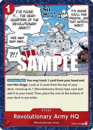 Revolutionary Army HQ (OP05-021) - Awakening of the New Era: 1st Anniversary Tournament Cards  [Uncommon]