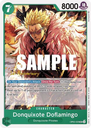 Donquixote Doflamingo (029) (OP05-029) - Awakening of the New Era: 1st Anniversary Tournament Cards  [Uncommon]