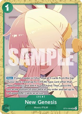 New Genesis (Starter Deck 11: Uta Deck Battle) (ST11-004) - One Piece Promotion Cards  [Super Rare]