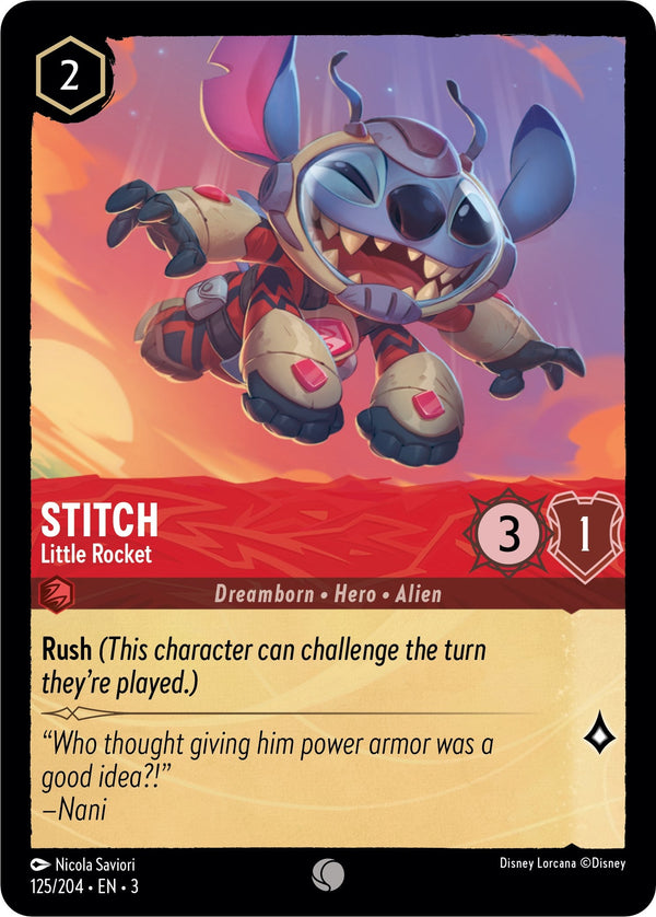 Stitch - Little Rocket (125/204) - Into the Inklands  [Common]