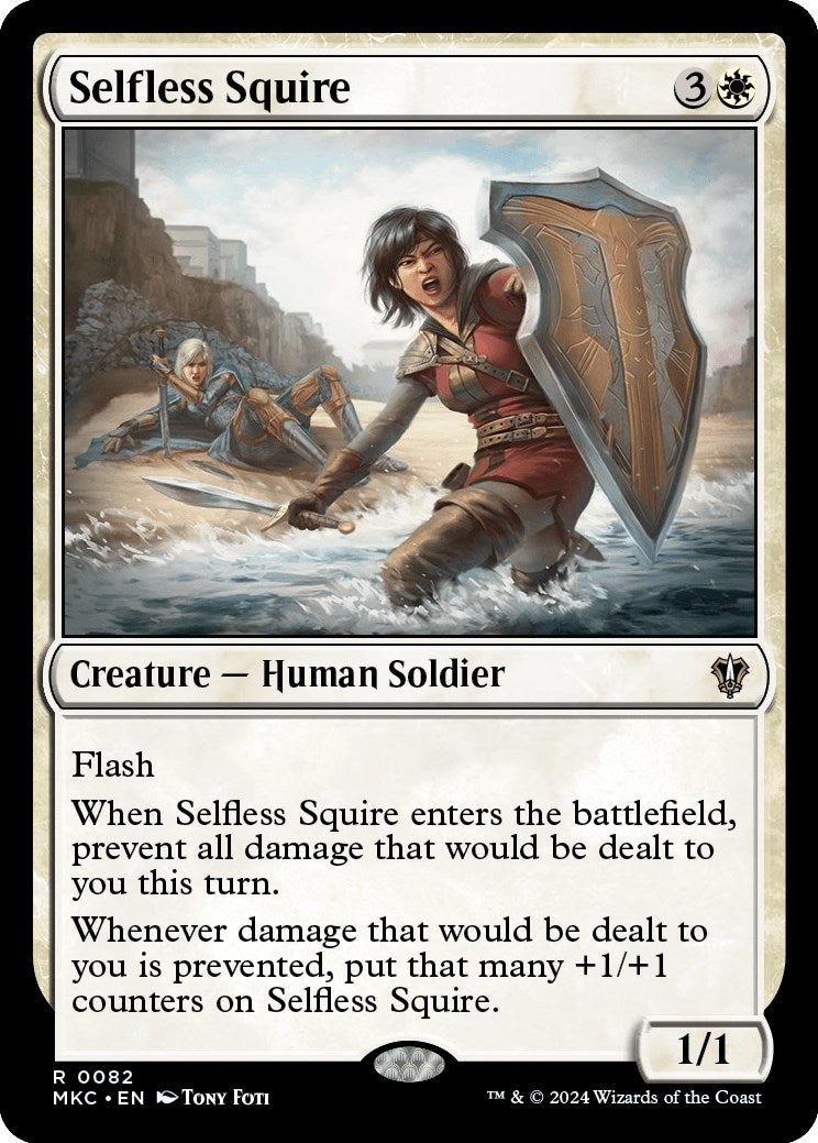 Selfless Squire (MKC-082) - Murders at Karlov Manor Commander [Rare]