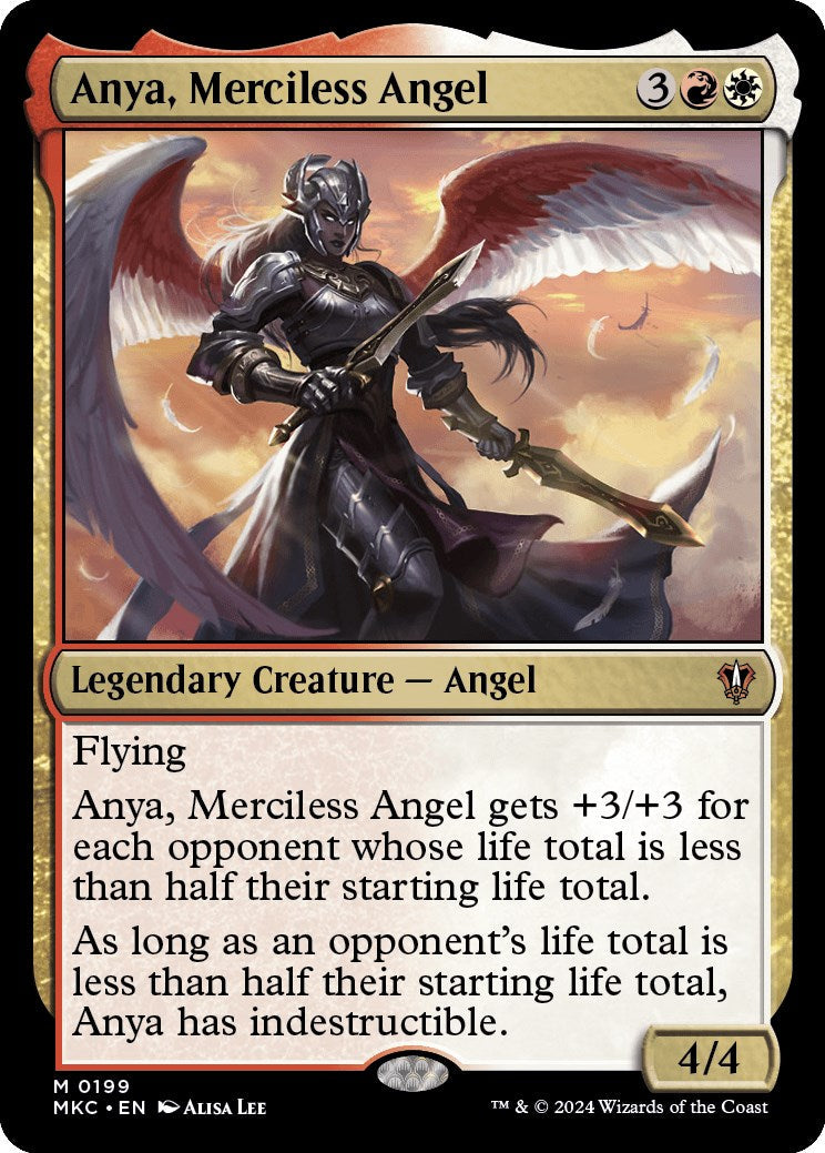Anya, Merciless Angel (MKC-199) - Murders at Karlov Manor Commander [Mythic]
