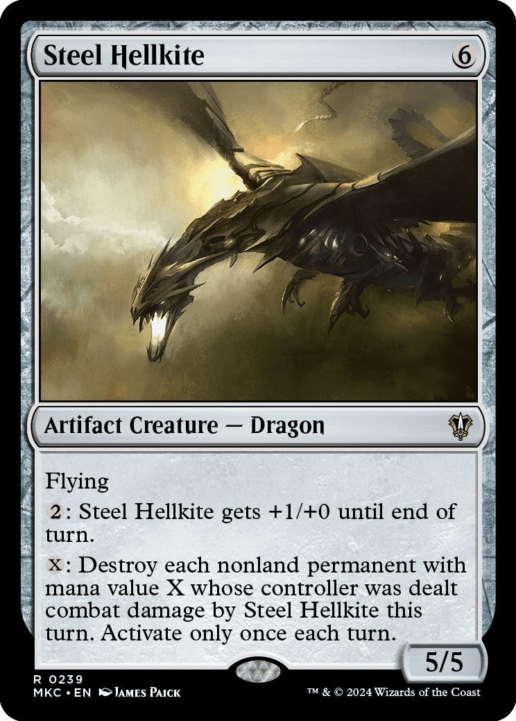 Steel Hellkite (MKC-239) - Murders at Karlov Manor Commander [Rare]