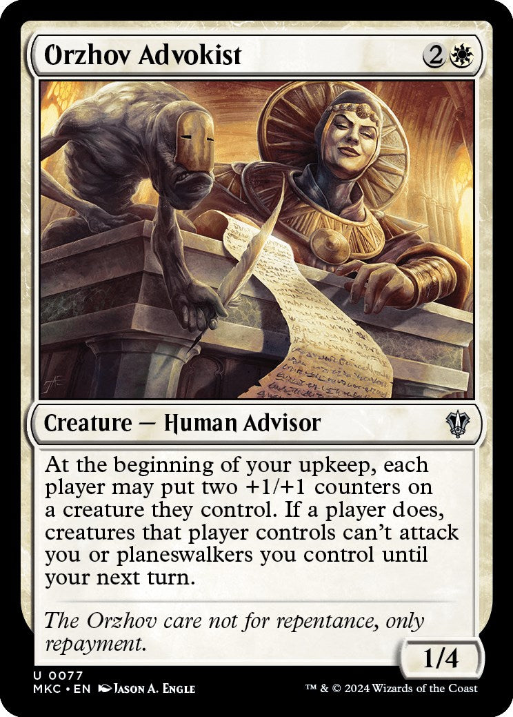Orzhov Advokist (MKC-077) - Murders at Karlov Manor Commander [Uncommon]