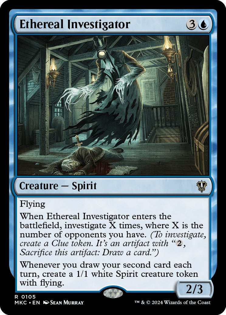 Ethereal Investigator (MKC-105) - Murders at Karlov Manor Commander [Rare]