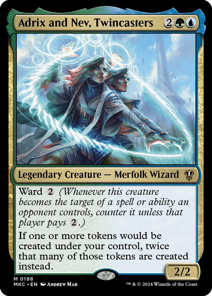 Adrix and Nev, Twincasters (MKC-198) - Murders at Karlov Manor Commander [Mythic]