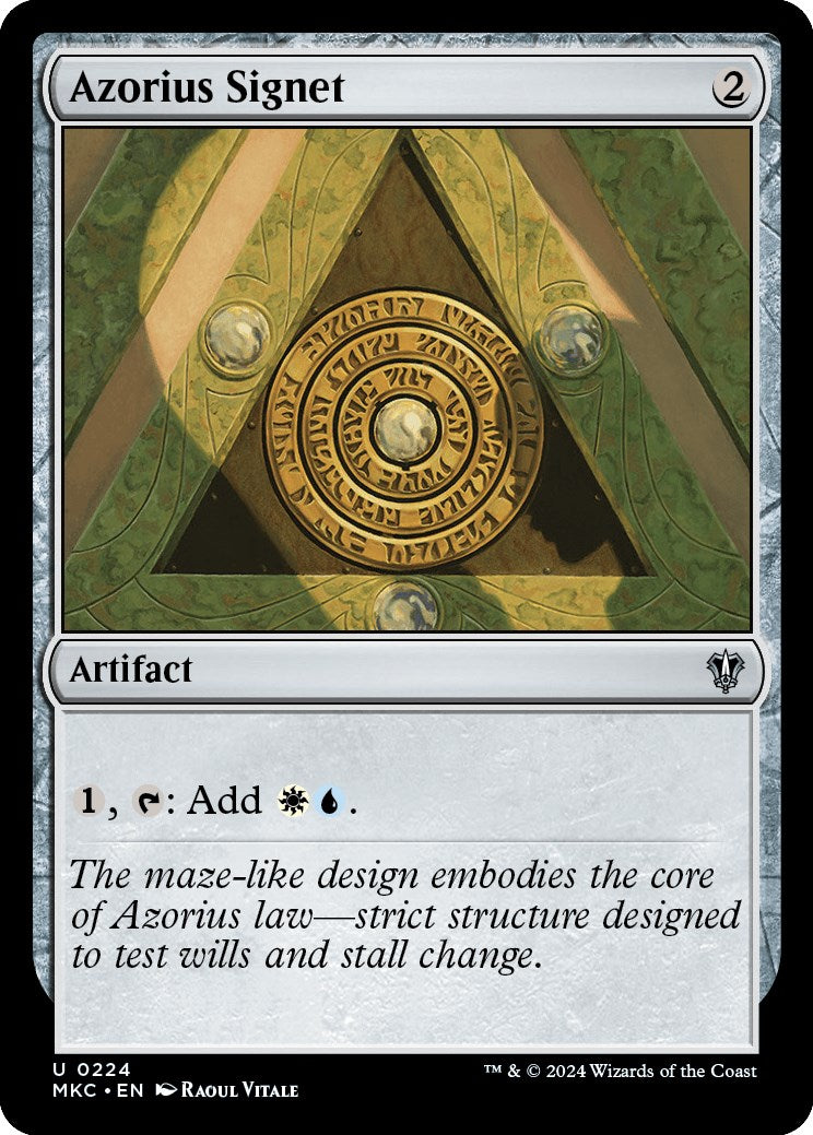 Azorius Signet (MKC-224) - Murders at Karlov Manor Commander [Uncommon]
