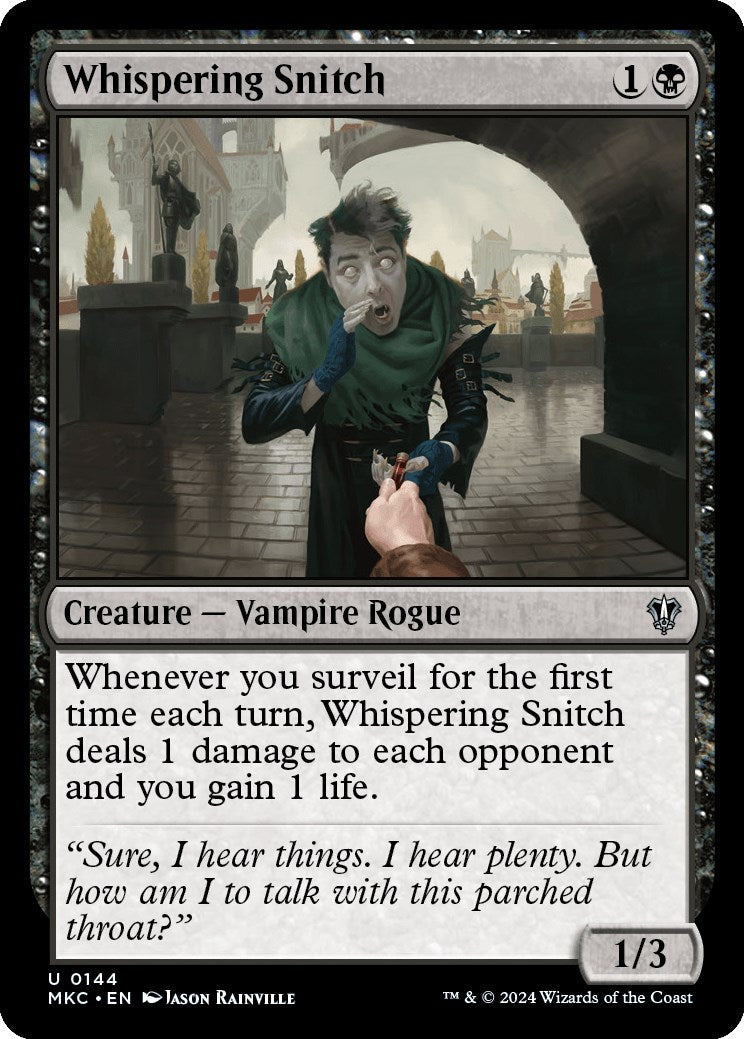 Whispering Snitch (MKC-144) - Murders at Karlov Manor Commander [Uncommon]