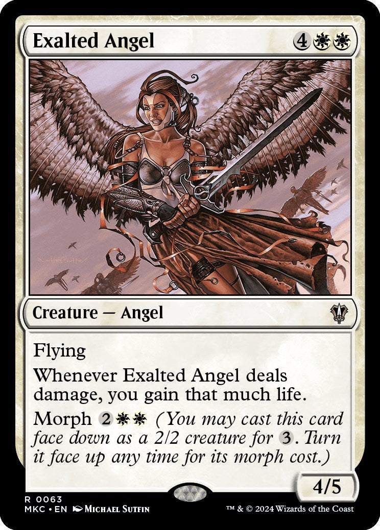Exalted Angel (MKC-063) - Murders at Karlov Manor Commander [Rare]