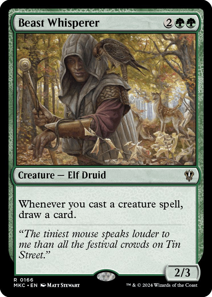 Beast Whisperer (MKC-166) - Murders at Karlov Manor Commander [Rare]