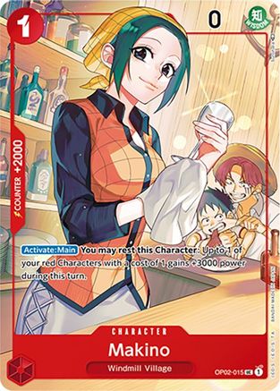 Makino (Japanese 1st Anniversary Set) (OP02-015) - One Piece Promotion Cards Foil [Uncommon]