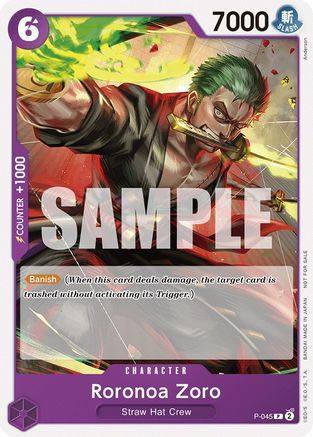 Roronoa Zoro (OP-06 Pre-Release Tournament) [Participant] (P-045) - One Piece Promotion Cards  [Promo]