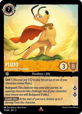 Pluto - Determined Defender (17/204) - Into the Inklands Cold Foil [Rare]