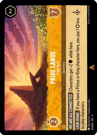 Pride Lands - Pride Rock (33/204) - Into the Inklands Cold Foil [Rare]