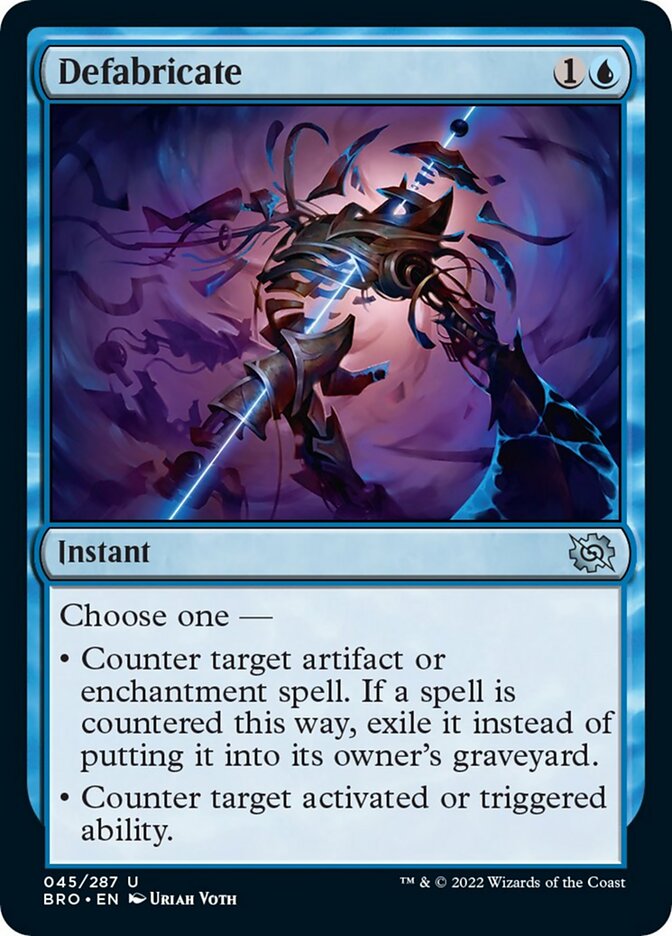 Defabricate (BRO-045) - The Brothers' War [Uncommon]