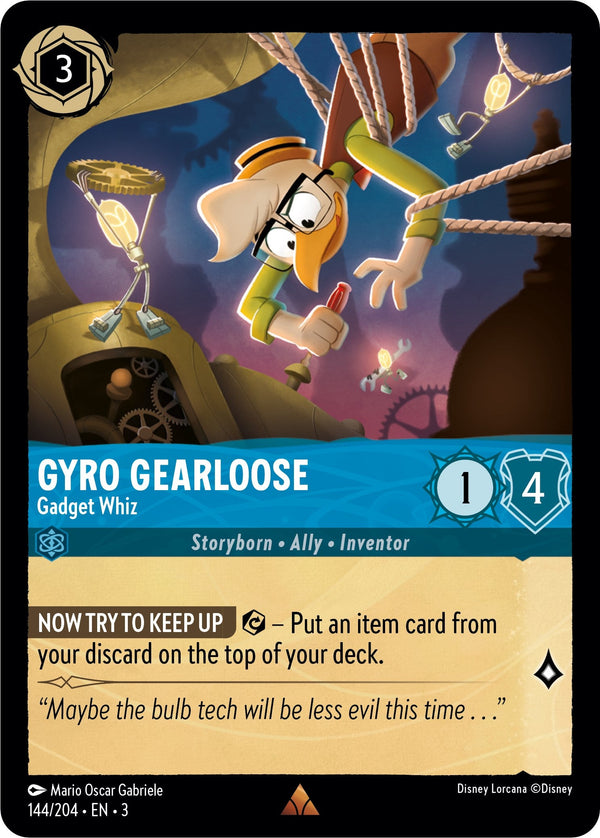 Gyro Gearloose - Gadget Whiz (144/204) - Into the Inklands  [Rare]