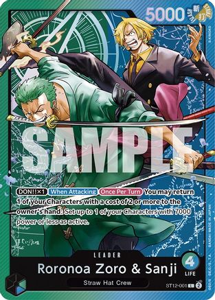 Roronoa Zoro & Sanji (ST12-001) - Starter Deck 12: Zoro and Sanji Foil [Leader]
