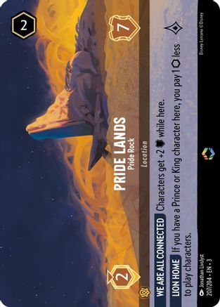 Pride Lands - Pride Rock (Enchanted) (207/204) - Into the Inklands Holofoil [Enchanted]
