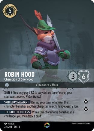 Robin Hood - Champion of Sherwood (Enchanted) (221/204) - Into the Inklands Holofoil [Enchanted]