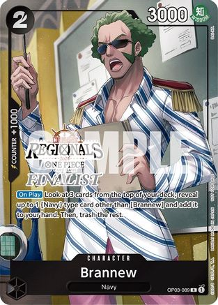 Brannew (Offline Regional 2024) [Finalist] (OP03-089) - One Piece Promotion Cards Foil [Rare]