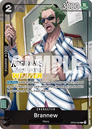 Brannew (Offline Regional 2024) [Winner] (OP03-089) - One Piece Promotion Cards  [Rare]