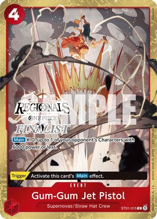 Gum-Gum Jet Pistol (Online Regional 2024) [Finalist] (ST01-015) - One Piece Promotion Cards Foil [Common]