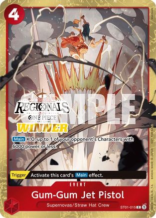 Gum-Gum Jet Pistol (Online Regional 2024) [Winner] (ST01-015) - One Piece Promotion Cards  [Common]