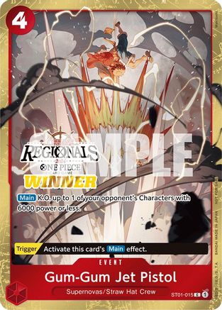 Gum-Gum Jet Pistol (Offline Regional 2024) [Winner] (ST01-015) - One Piece Promotion Cards  [Common]