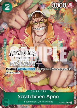 Scratchmen Apoo (Online Regional 2024) [Finalist] (ST02-008) - One Piece Promotion Cards Foil [Common]