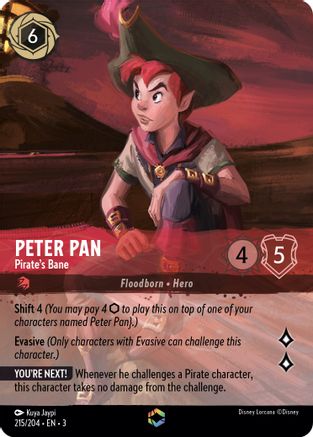 Peter Pan - Pirate's Bane (Enchanted) (215/204) - Into the Inklands Holofoil [Enchanted]