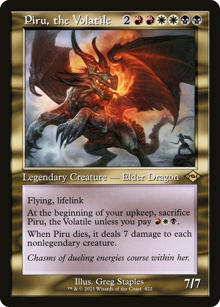 Piru, the Volatile (MH2-422) - Modern Horizons 2 [Rare] Retro Frame